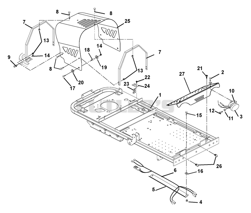 Frame, Hood And Footrest