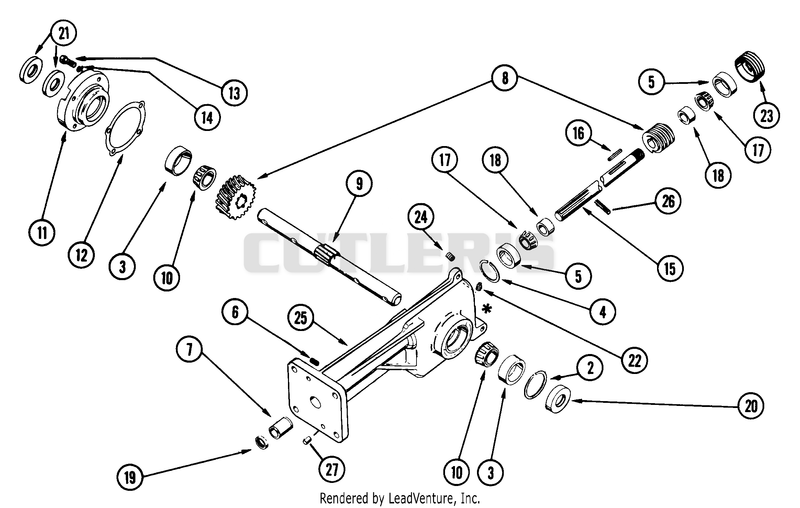 Tiller Gear Case Assembly