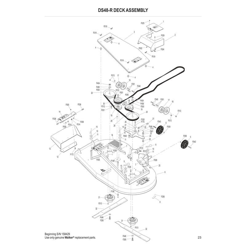 DS48-R DECK ASSEMBLY