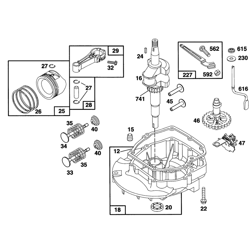 Engine Briggs and Stratton Model 122702-0182-01
