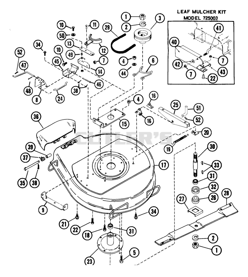 MOWER 30" (Up To S/N 001001)