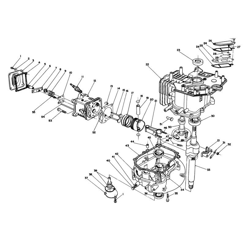 Crankcase Assembly Continued Engine Model No Vmh7-4