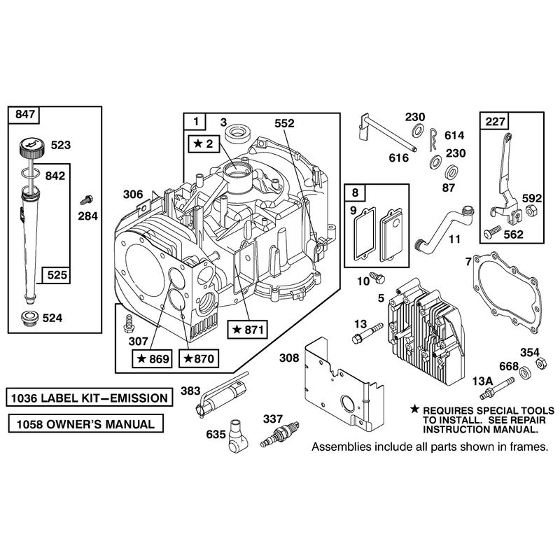 Engine Briggs and Stratton Model 28m707-1182-E1