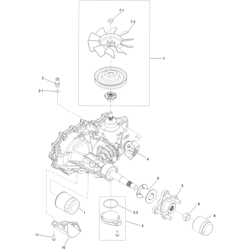 RH Transaxle Assembly No. 126-4883