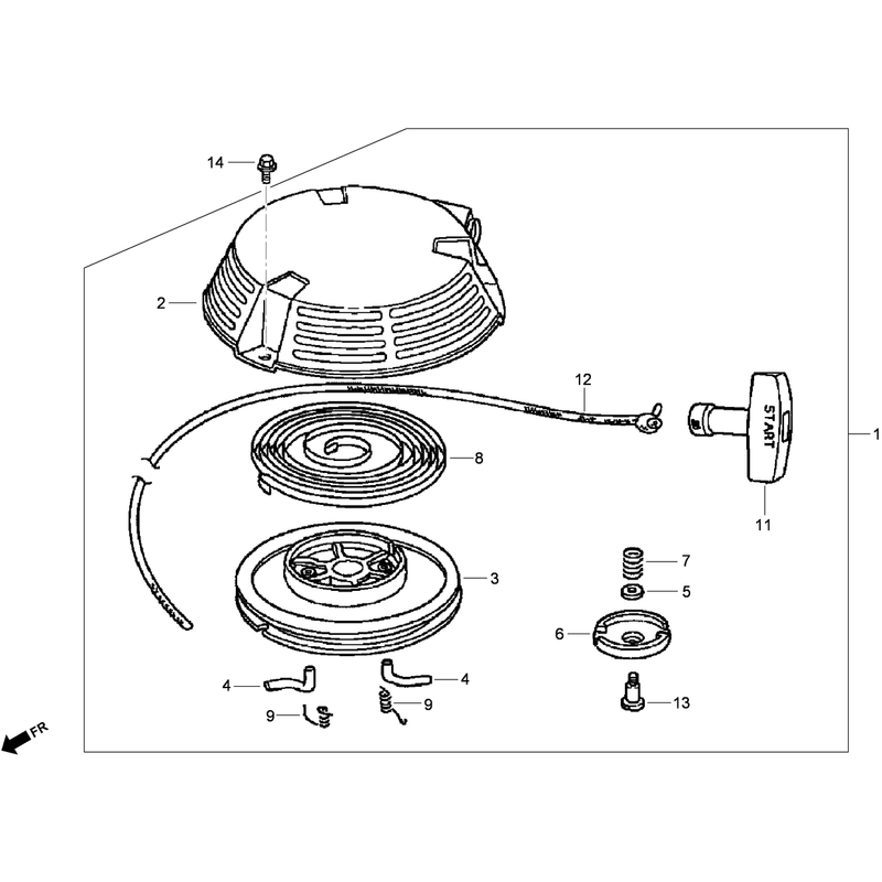 Recoil Starter Assembly Honda GXV160UH2-T1AH