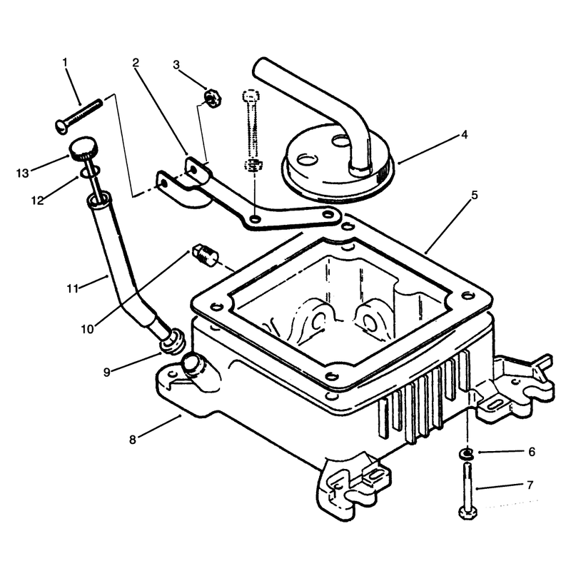 Oil Fill Tube Bracket and Base