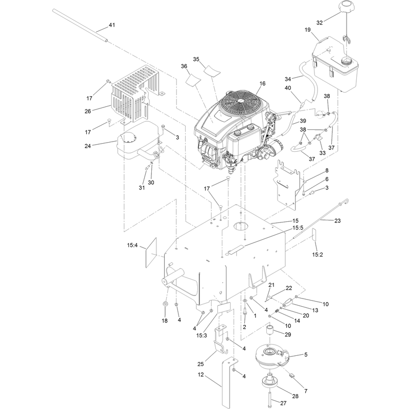 Engine and Frame Assembly