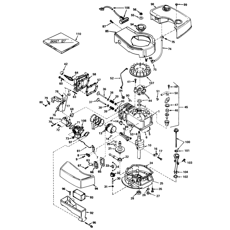 Engine Tecumseh Model No Tnt 100-10056a Mower Model No 21738