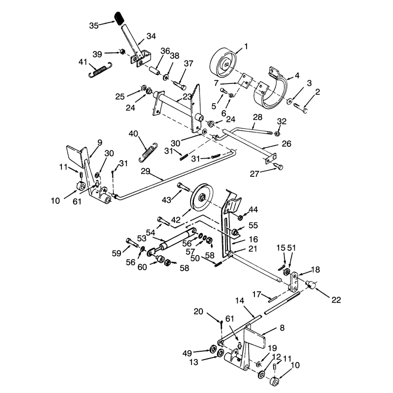 Clutch Brake and Speed Control Linkage