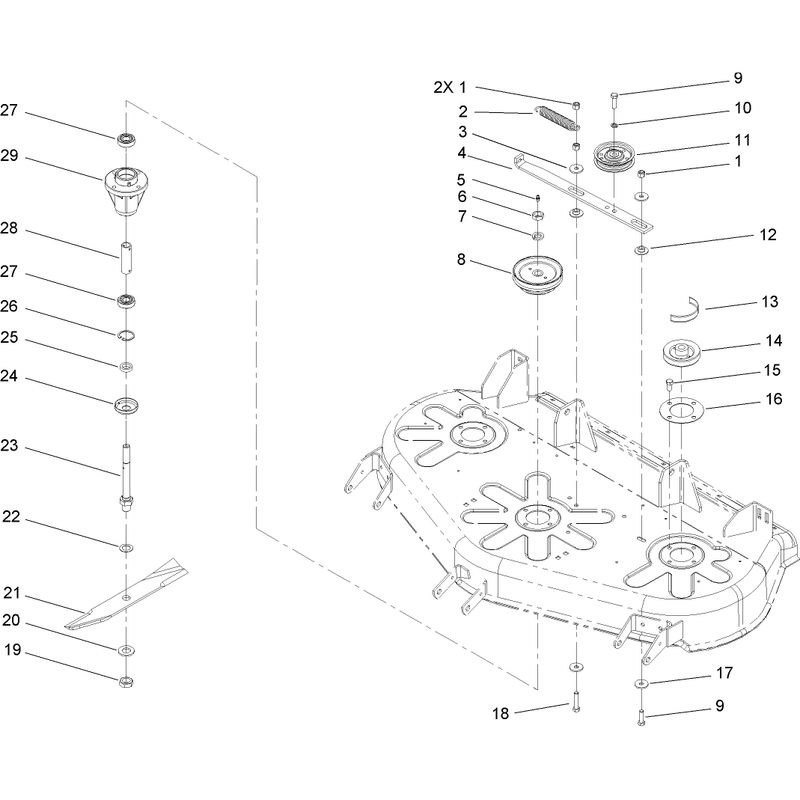 Spindle and Blade Assembly