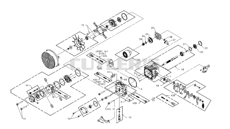 Hydro-Gear Hydrostatic Pump Left Side