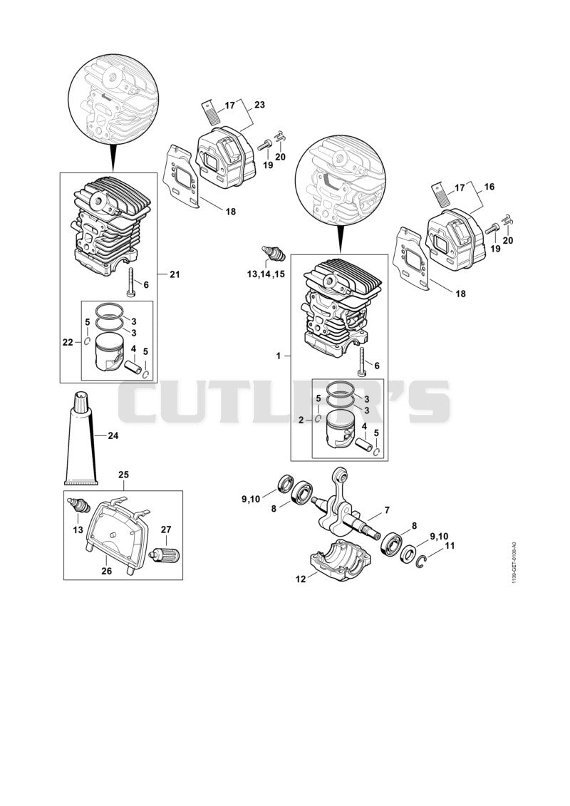 Cylinder, Muffler