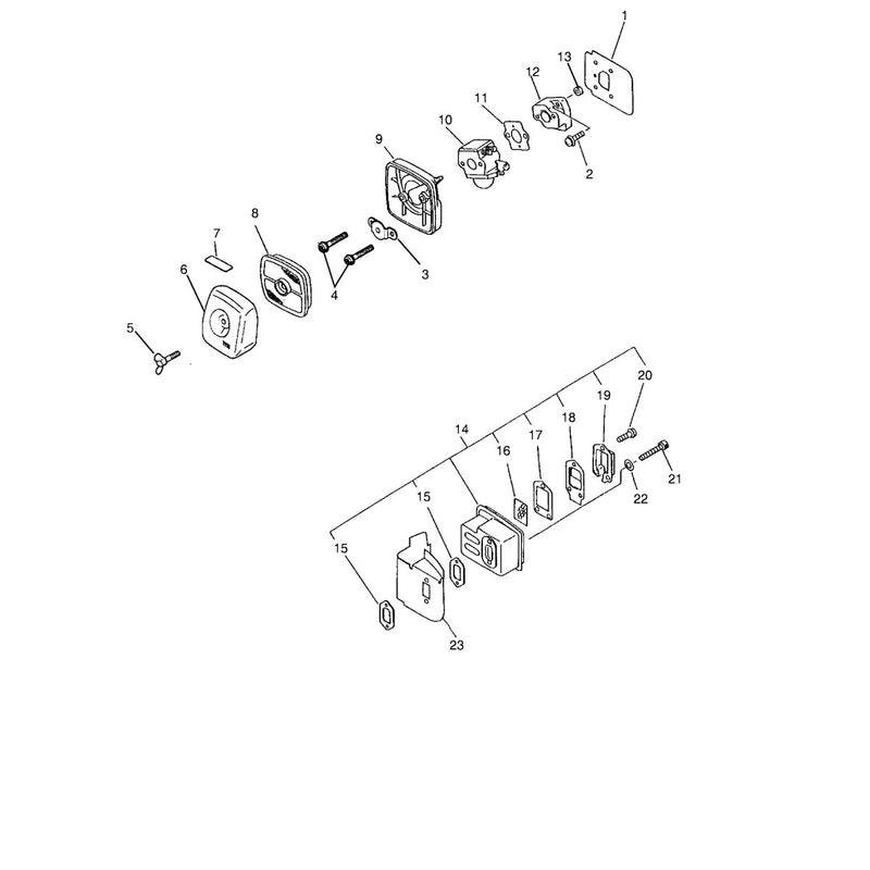 INTAKE, EXHAUST, AIR FILTER