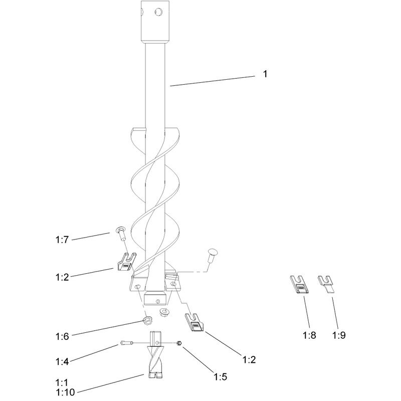 6 Inch Auger Assembly