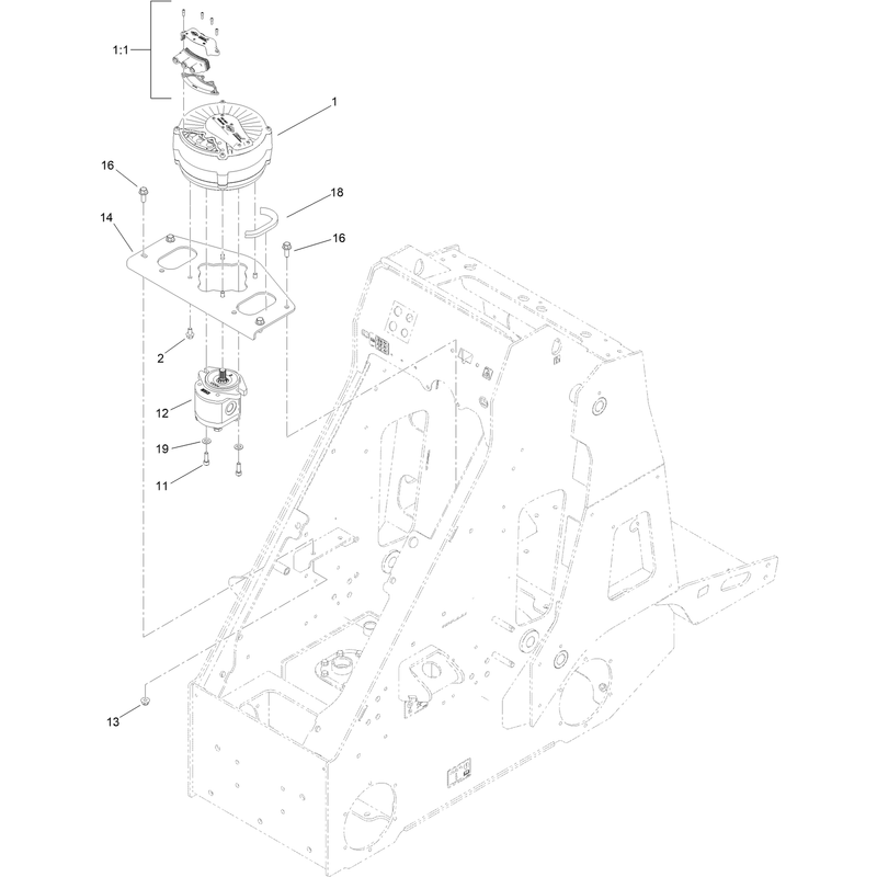 MotorGenerator and Hydraulic Pump Assembly