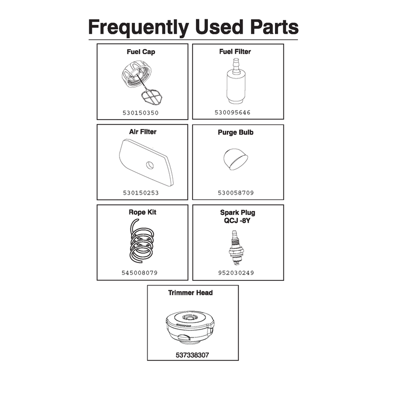 FREQUENTLY USED PARTS