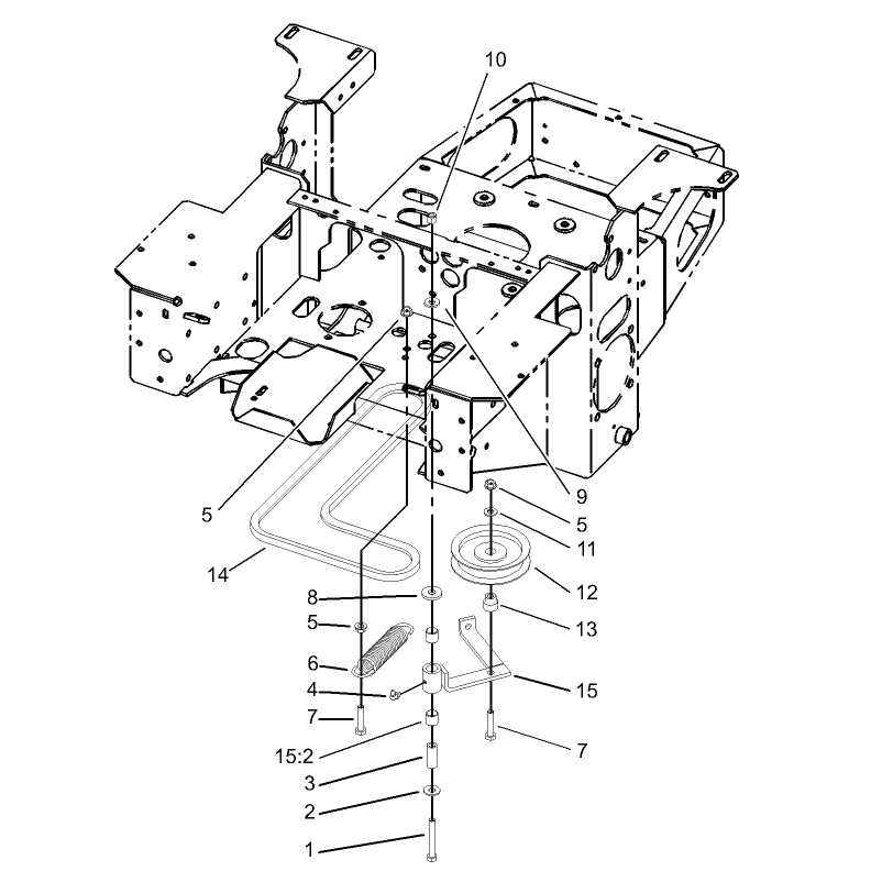 Pump Idler and Belt Assembly