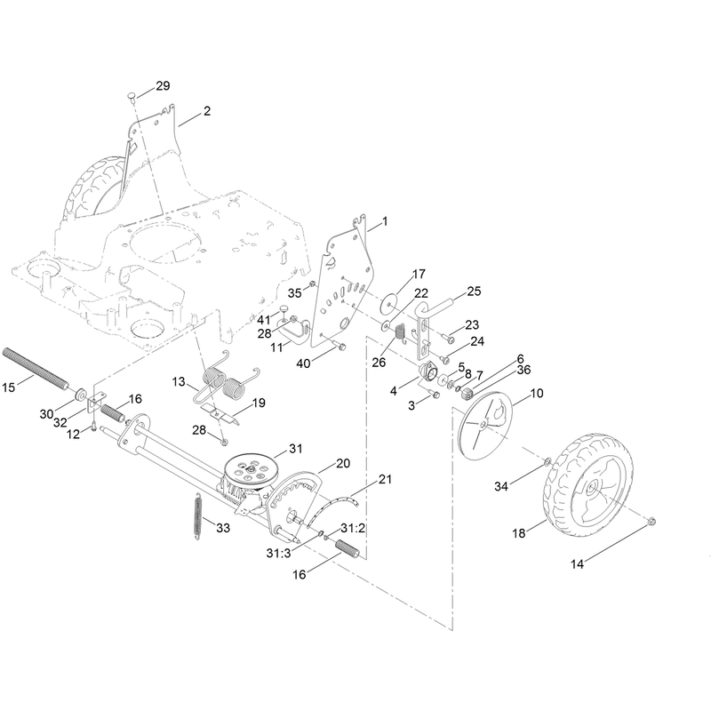 Traction and Height of Cut Assembly