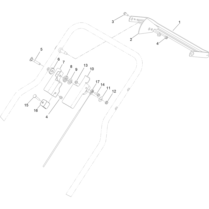 Brake Cable and Control Bar Assembly