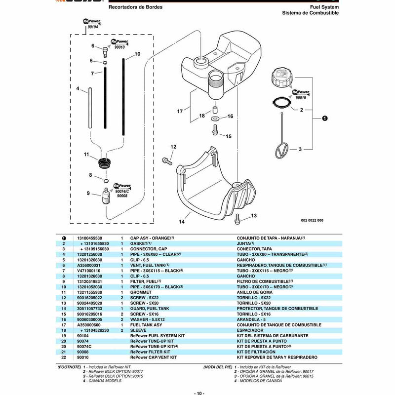 Carcasa del Ventilador, Embrague -- MODELOS GRISES