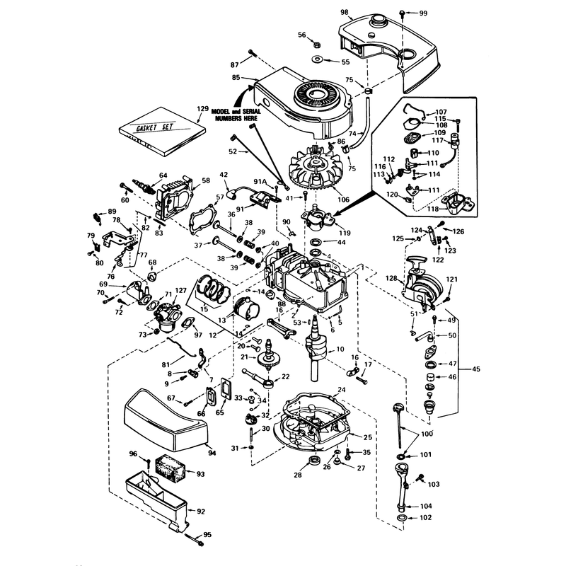 Engine Tecumseh Model No Tnt 100-10071d
