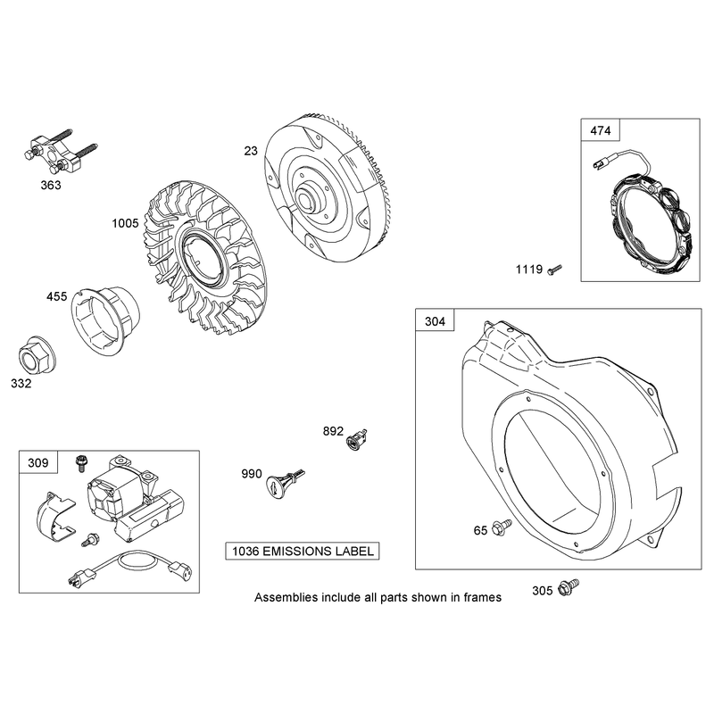Blower Housing Assembly  Briggs and Stratton 15D104-0112-E1