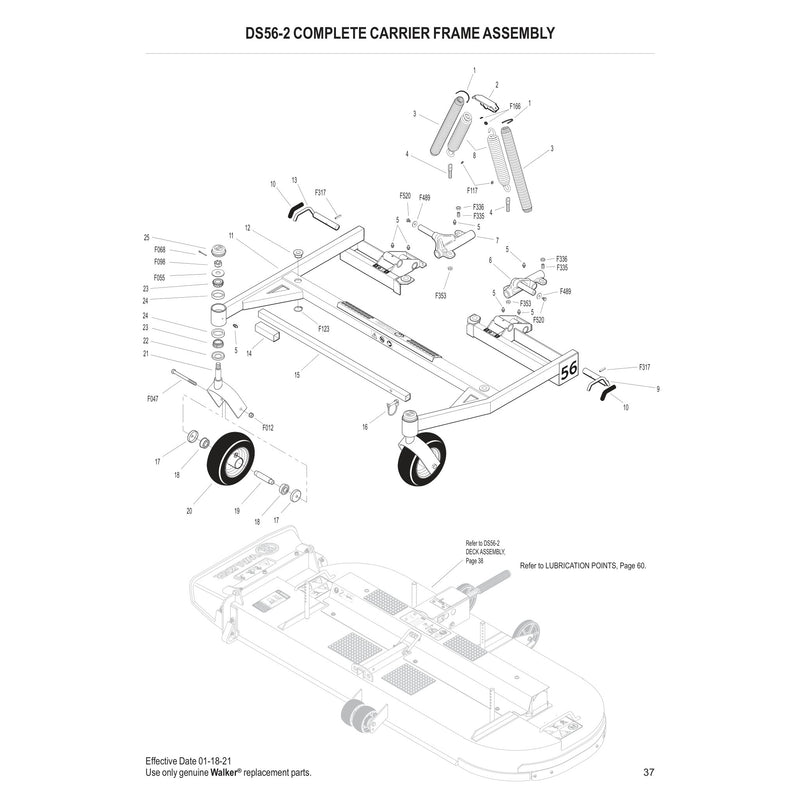 DS56-2 COMPLETE CARRIER FRAME ASSEMBLY