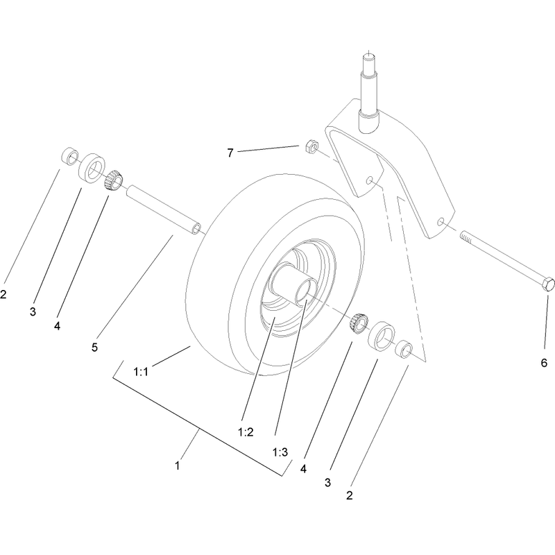 Caster Wheel Assembly No 1-634662