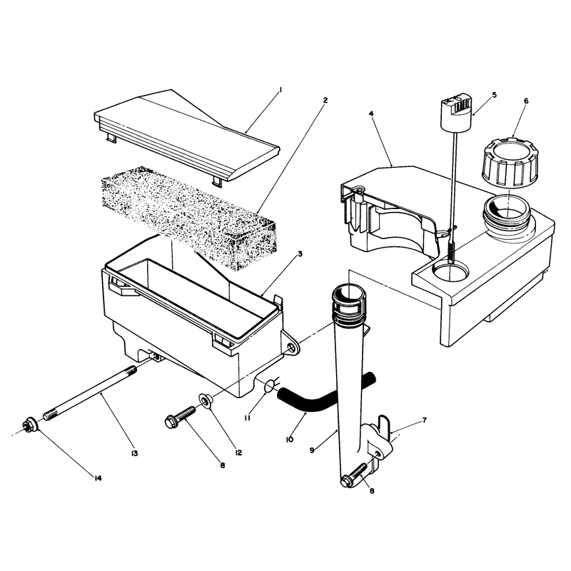Air Cleaner and Fuel Tank Assembly