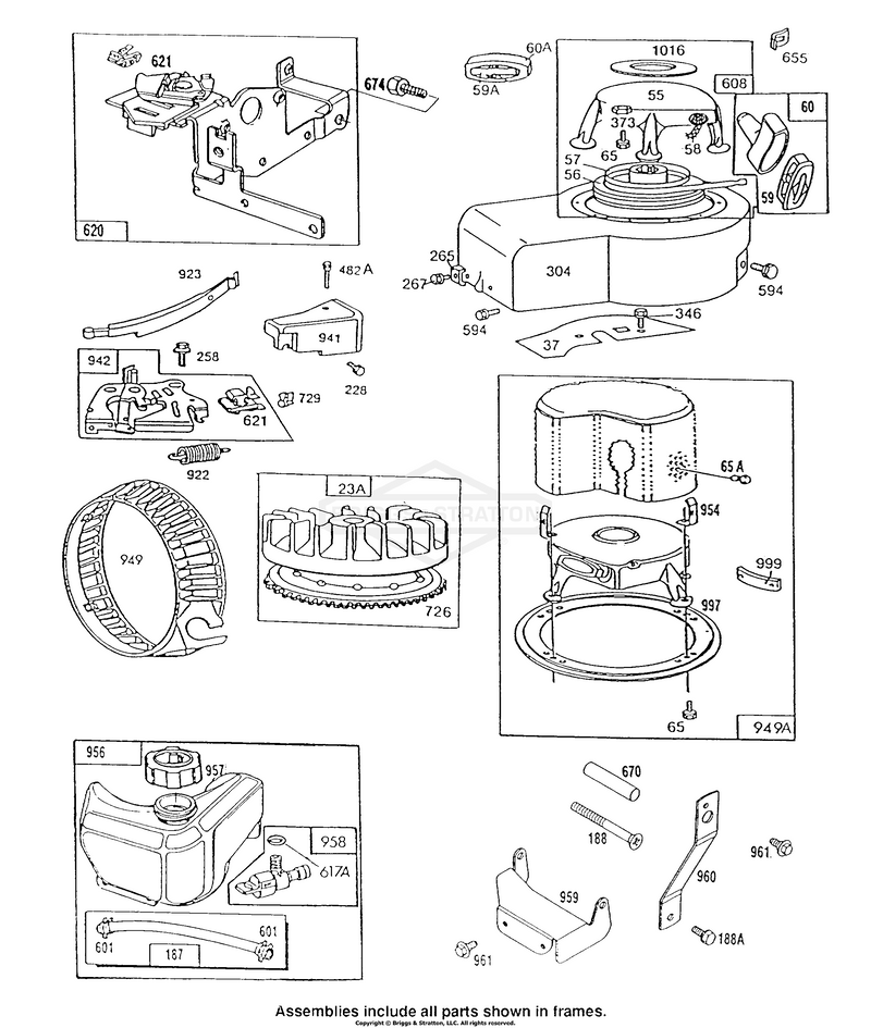 Blower Hsg,Flywheel,Rewinds