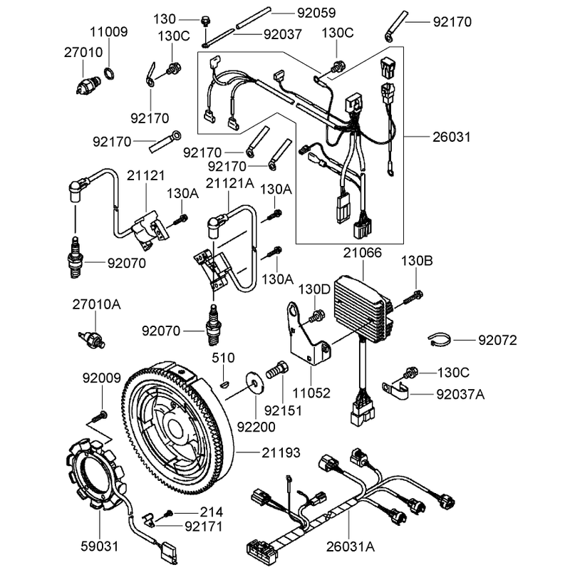 Electric Equipment Assembly Kawasaki FD791D-AS07