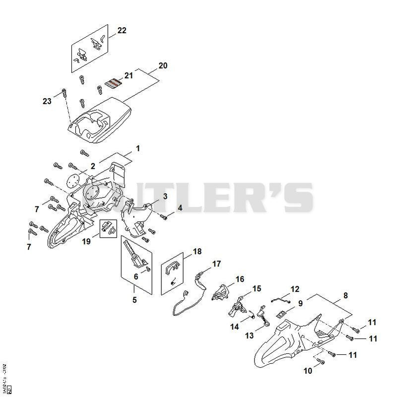 Handle housing, Shroud