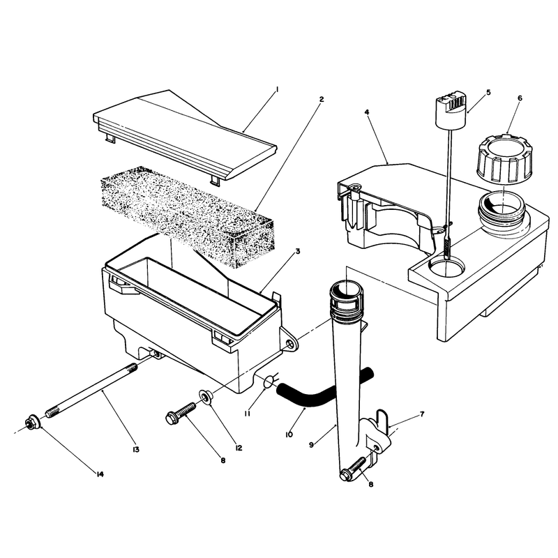 Air Cleaner and Fuel Tank Assembly