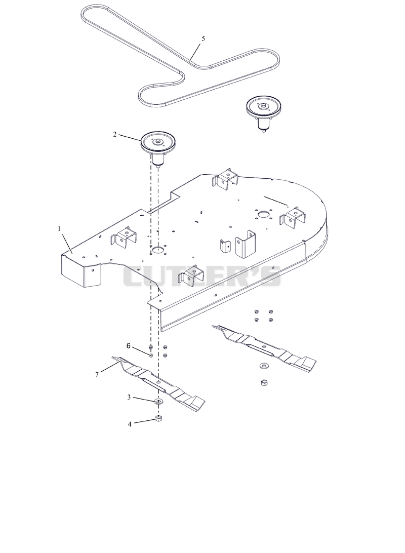 Deck, Belt, Blades, and Spindles - 42"
