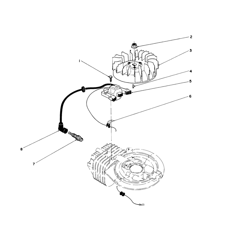 Flywheel & Magneto Assembly (engine Model No. 47plo-2)