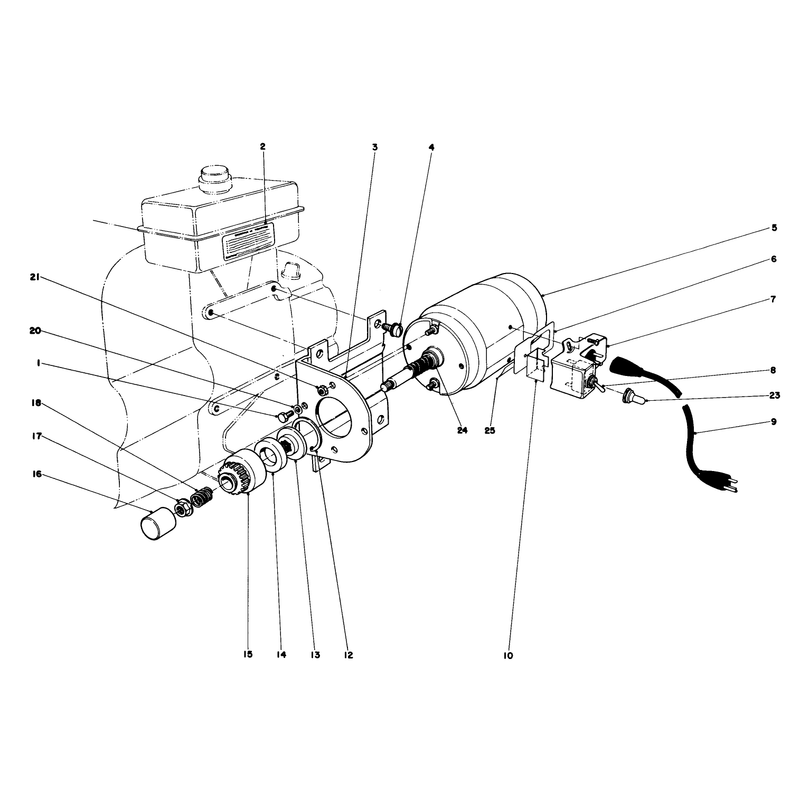 Starter Motor Kit-Model 23-4410 (for Snowthrowers Model No. 31677)