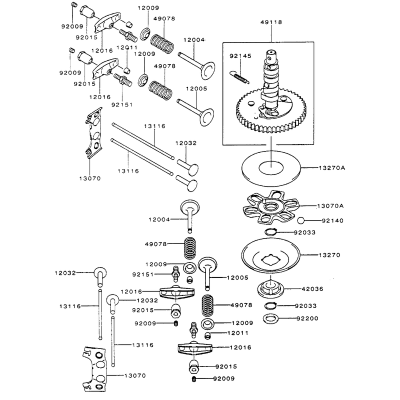 ValveCamshaft Assembly Continued Kawasaki FH500V-AS25