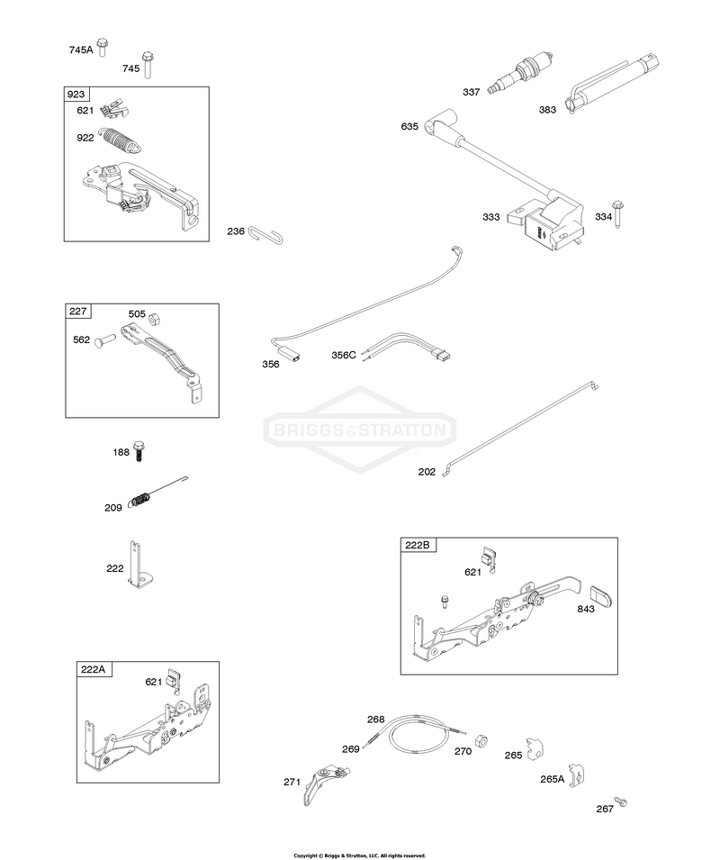 Armature, Controls, Electrical System, Governor Spring, Ignition, Spark Plug