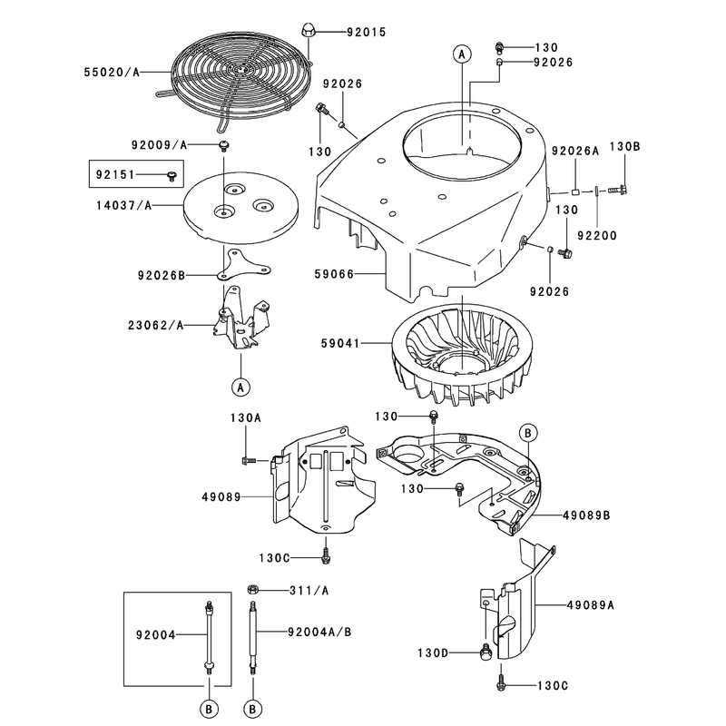 Cooling Equipment Assembly Kawasaki FH500V-ES10