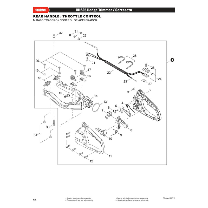 Rear Handle / Throttle Control