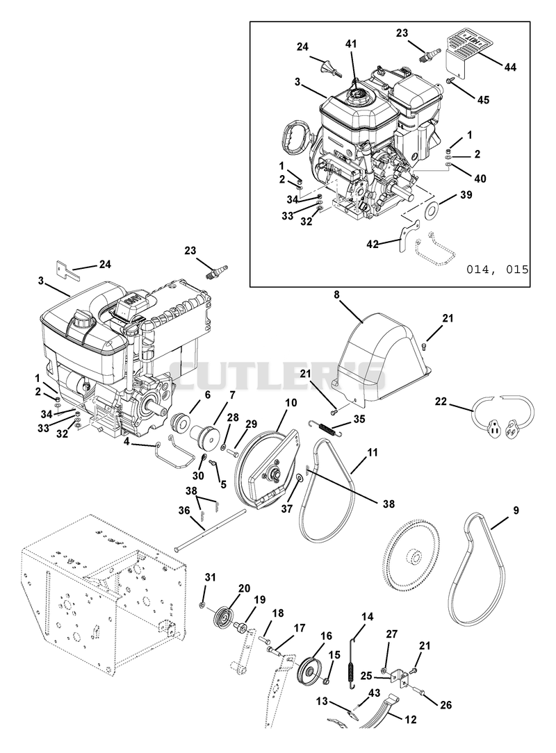 Engine And Belt Drive
