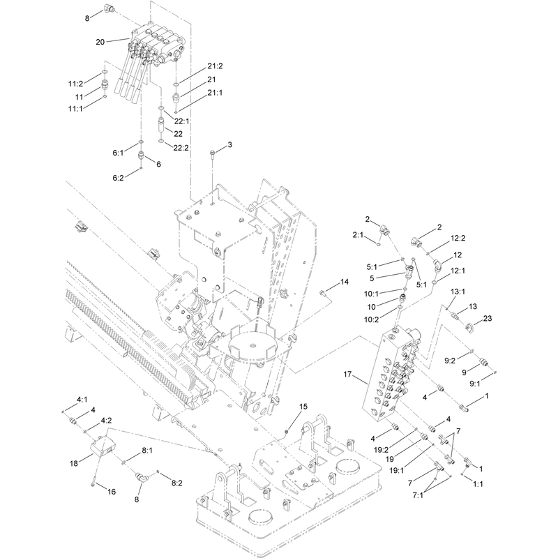 9 Section and 4 Spool Valve Assembly