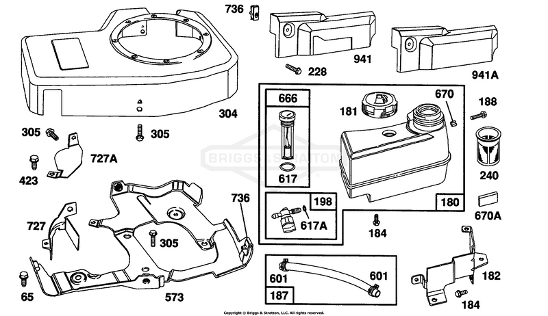 Blower Hsg, Fuel Tank Group