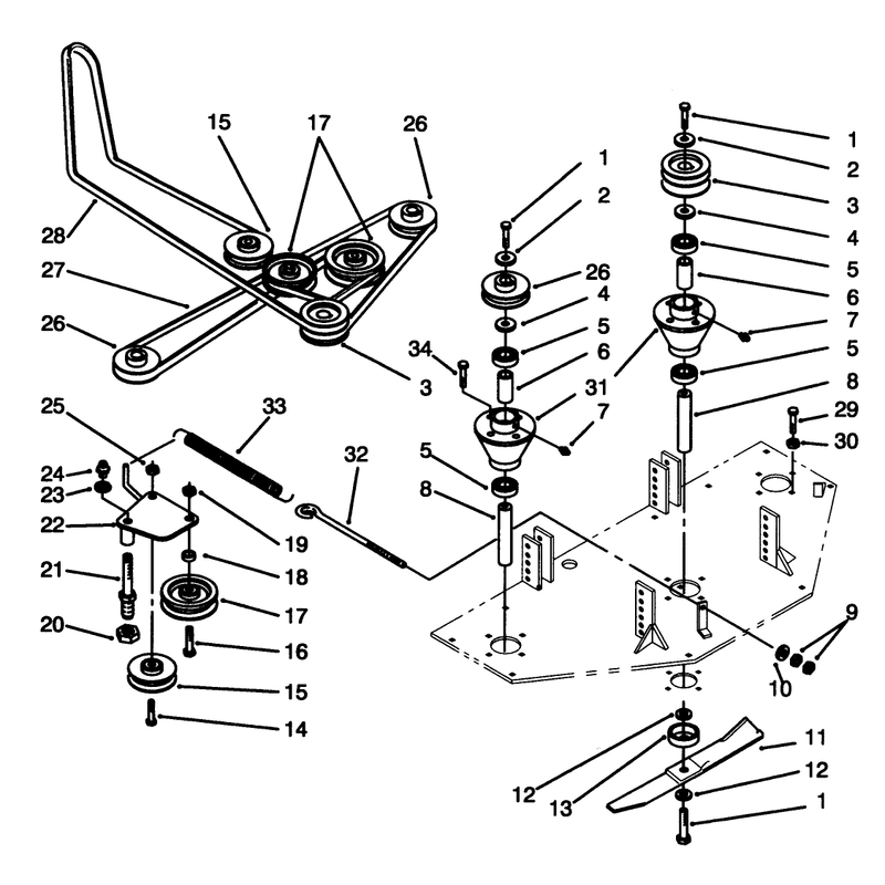 Pulley & Spindle Assembly