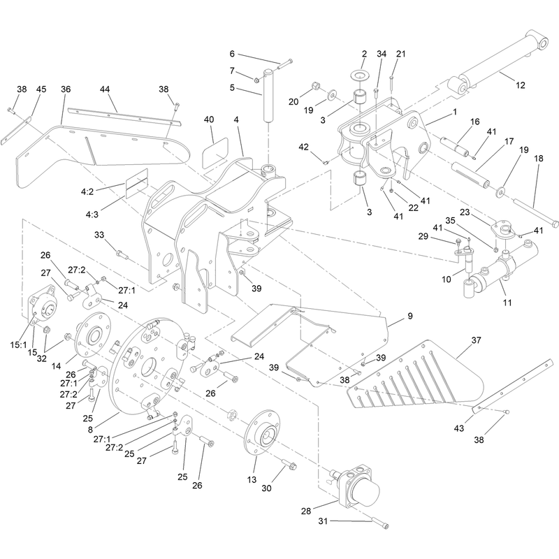Frame and Cutter Wheel Assembly