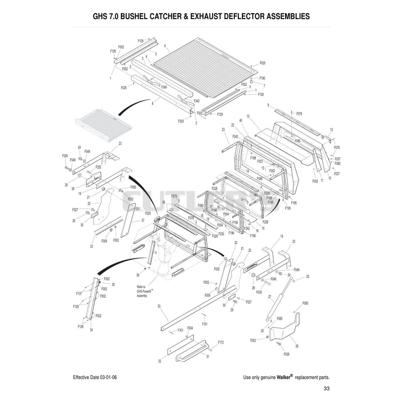 GHS 7.0 Bushel Catcher Exhaust Deflector Assemblies