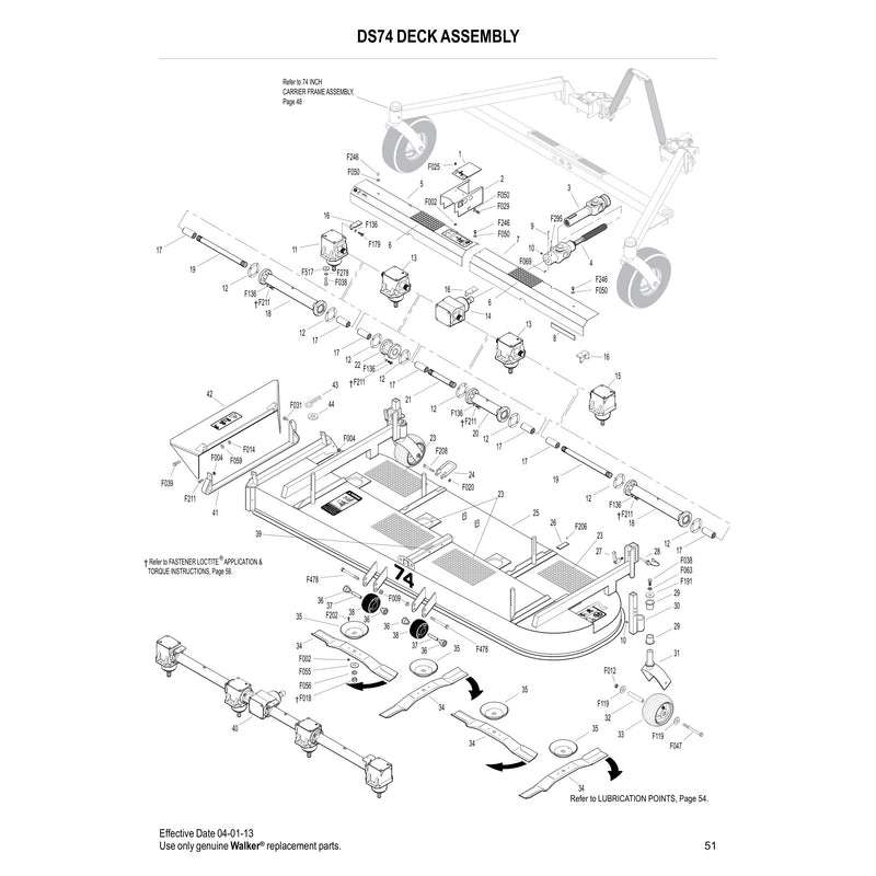 DS74 DECK ASSEMBLY