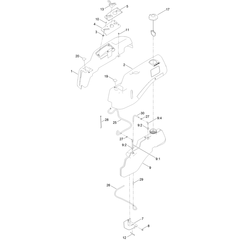 Body Styling and Fuel Tank Assembly