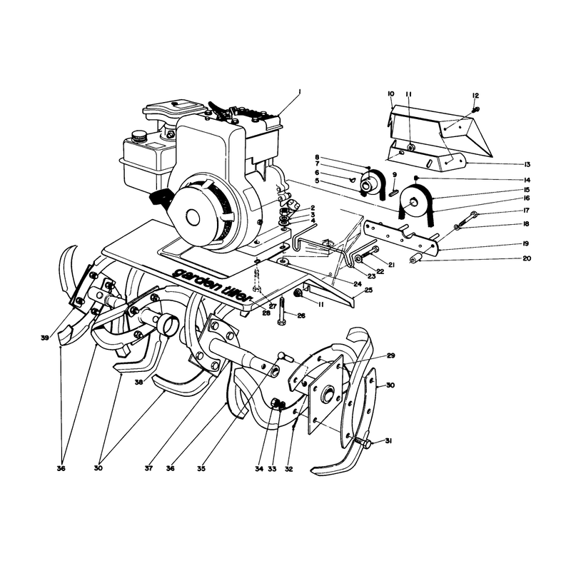 Tine And Engine Assembly