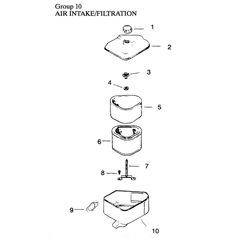 Air Intakefiltration Group Engine Kohler Model No Cv125t-1254